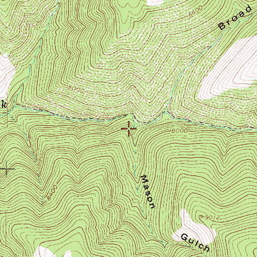 Topographic Map of Mason Gulch, UT