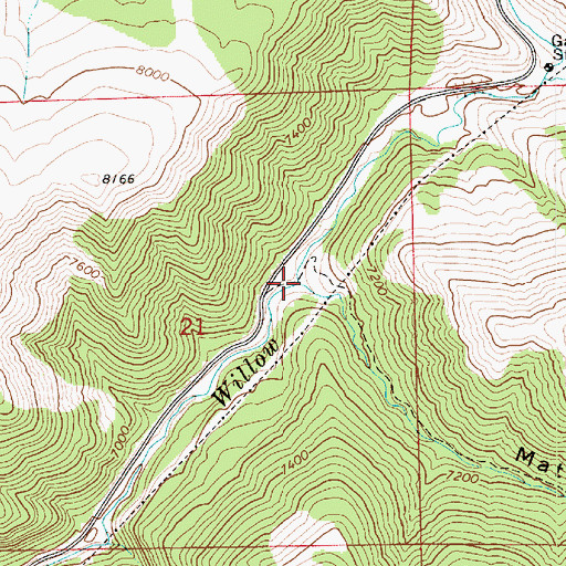 Topographic Map of Mathis Canyon, UT