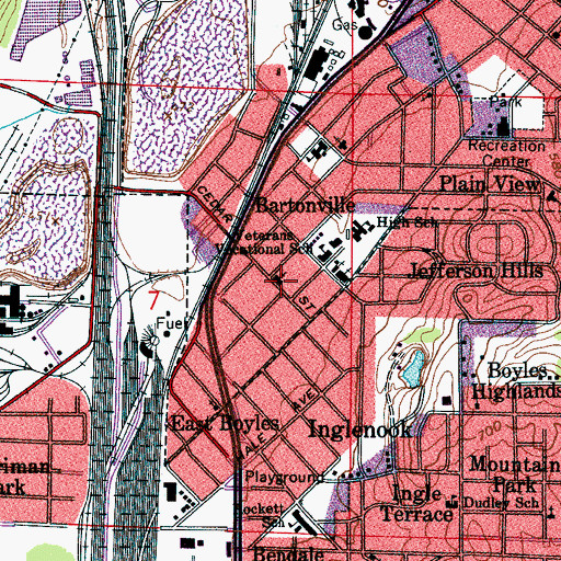 Topographic Map of Kingdom Hall of Jehovahs Witnesses, AL