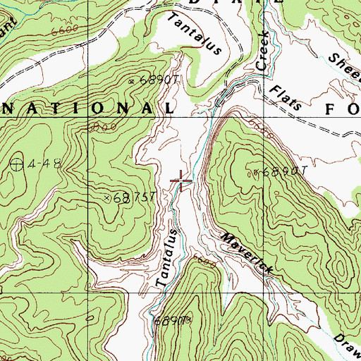 Topographic Map of Maverick Draw, UT
