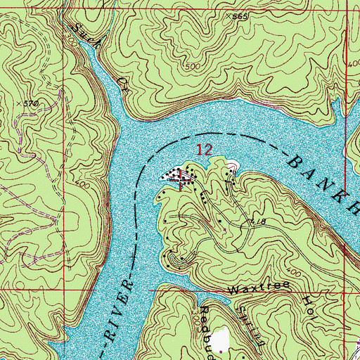 Topographic Map of Kings Marina Camp, AL