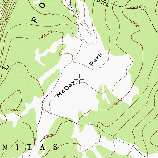 Topographic Map of McCoy Park, UT