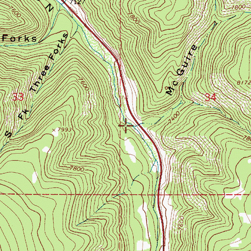 Topographic Map of McGuire Hollow, UT