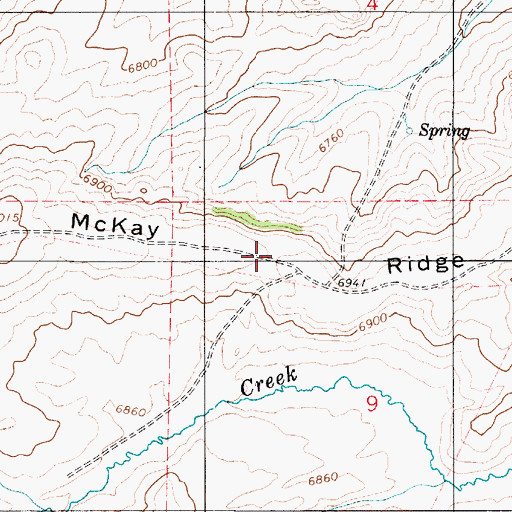 Topographic Map of McKay Ridge, UT