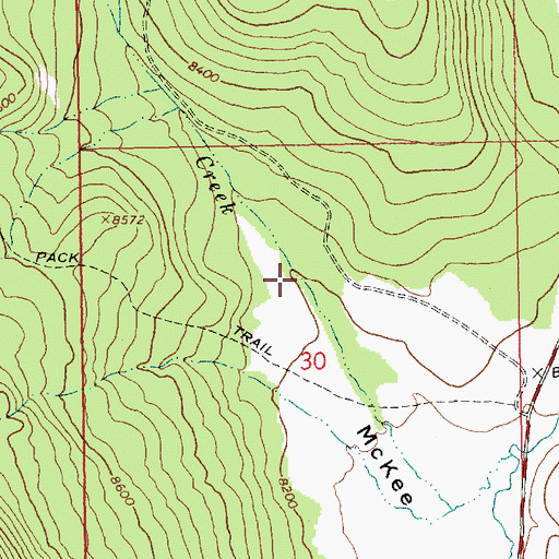 Topographic Map of McKee Draw, UT