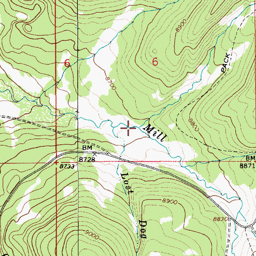 Topographic Map of McKenzie Creek, UT