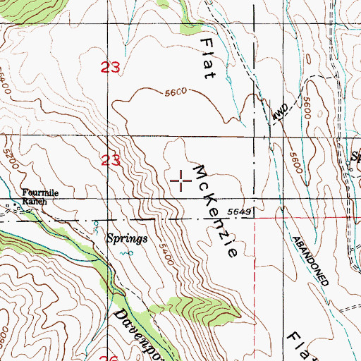 Topographic Map of McKenzie Flat, UT