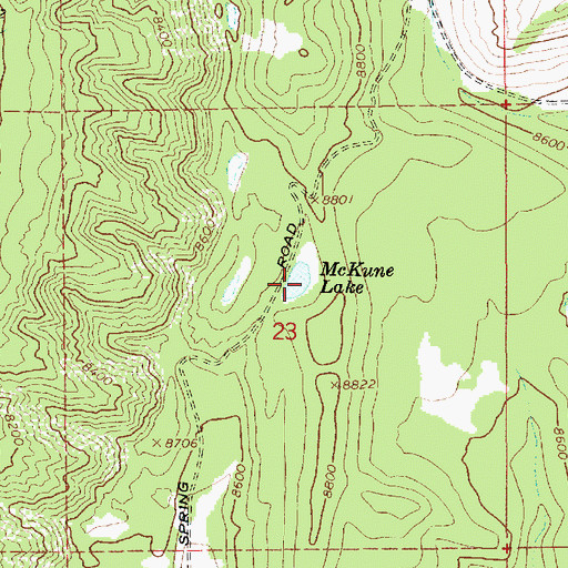 Topographic Map of McKune Lake, UT