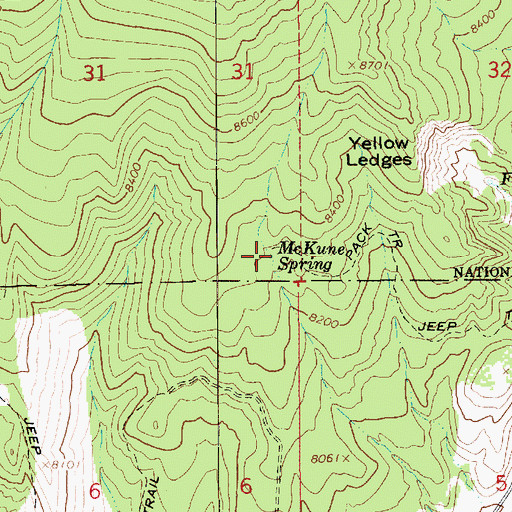 Topographic Map of McKune Spring, UT
