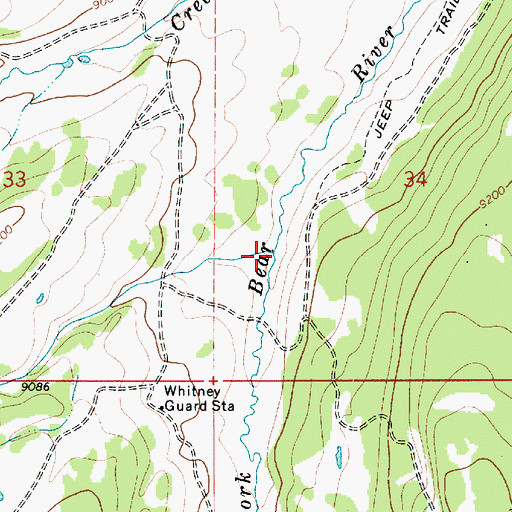 Topographic Map of Meadow Creek, UT