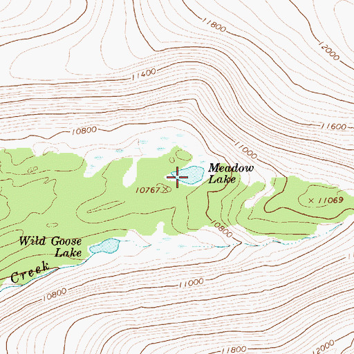Topographic Map of Meadow Lake, UT