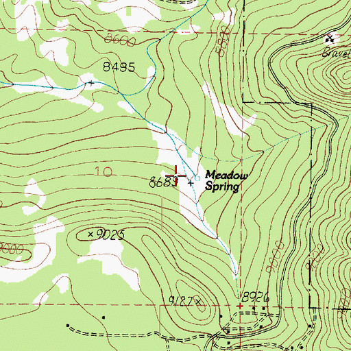 Topographic Map of Meadow Spring, UT