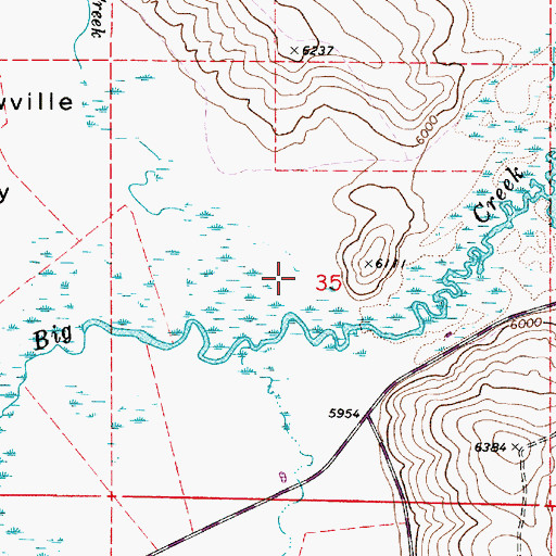 Topographic Map of Meadowville Valley, UT