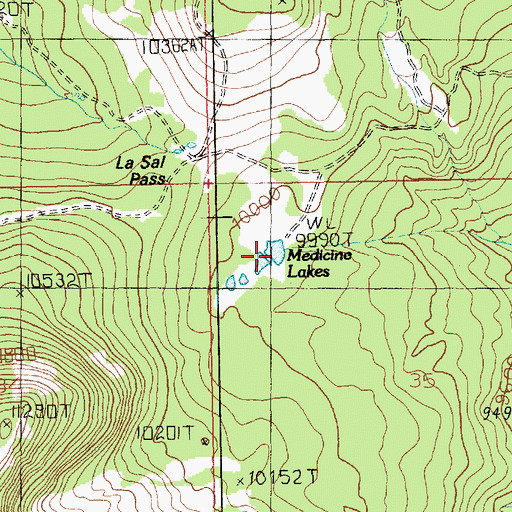 Topographic Map of Medicine Lakes, UT