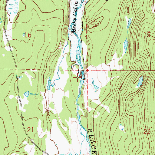 Topographic Map of Meeks Cabin Reservoir, UT