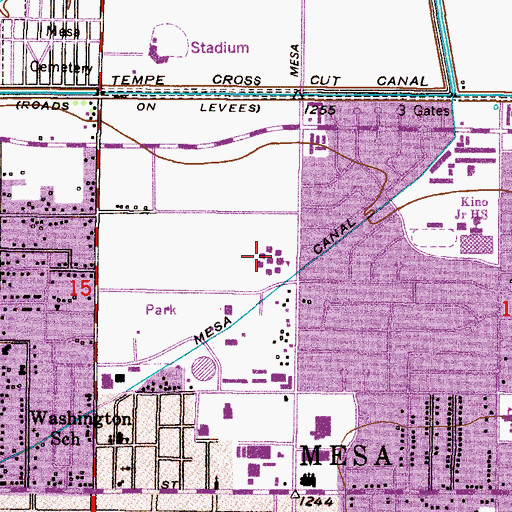 Topographic Map of Eisenhower Center for Innovation, AZ
