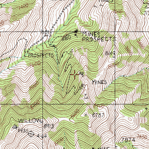 Topographic Map of Metal Queen Mine, UT