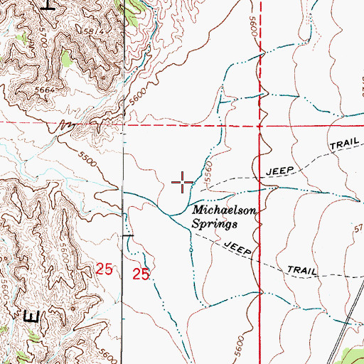 Topographic Map of Michaelson Springs, UT