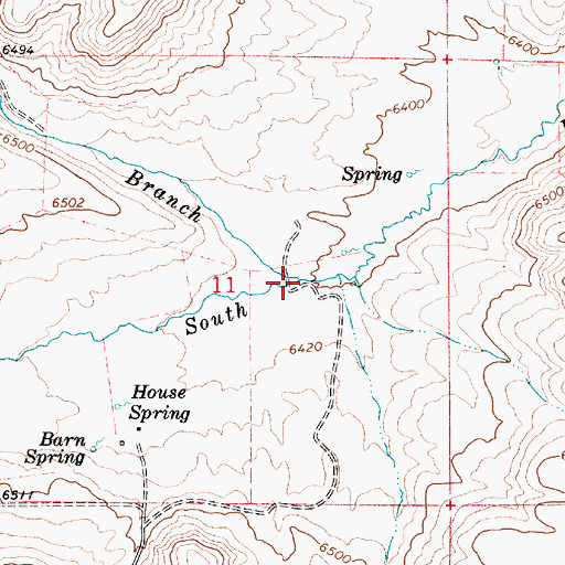 Topographic Map of Middle Branch Otter Creek, UT