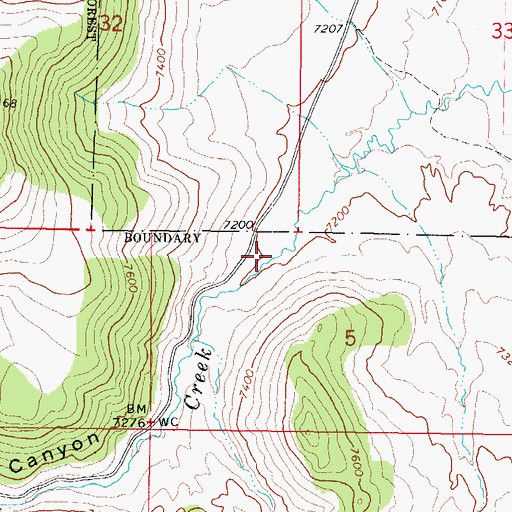 Topographic Map of Middle Canyon, UT