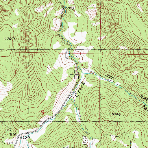 Topographic Map of Middle Canyon, UT