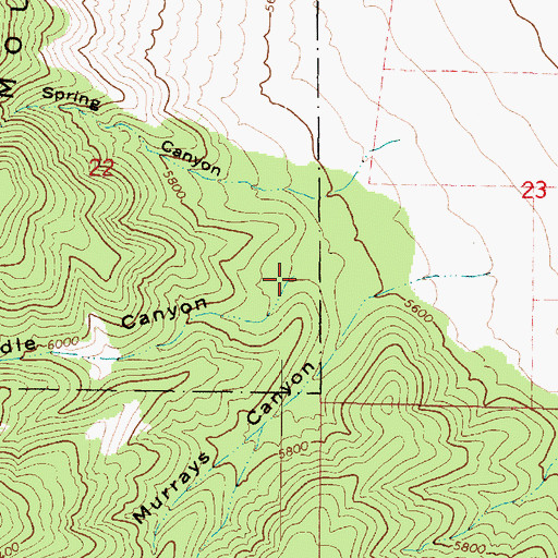 Topographic Map of Middle Canyon, UT