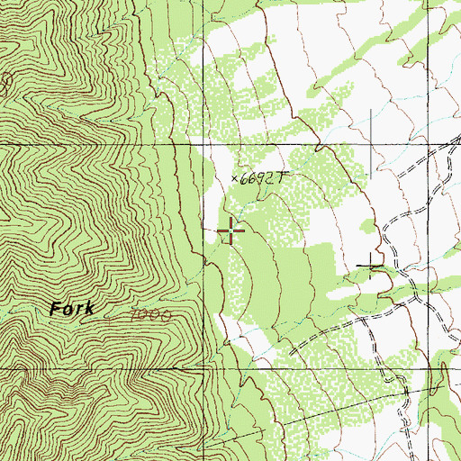 Topographic Map of Middle Fork Amos Canyon, UT
