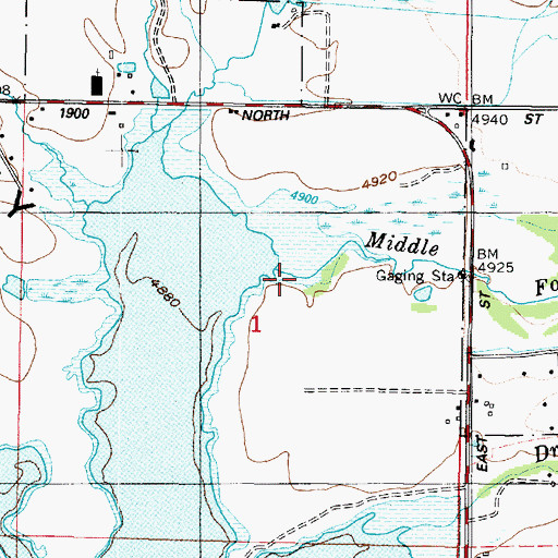 Topographic Map of Middle Fork Ogden River, UT