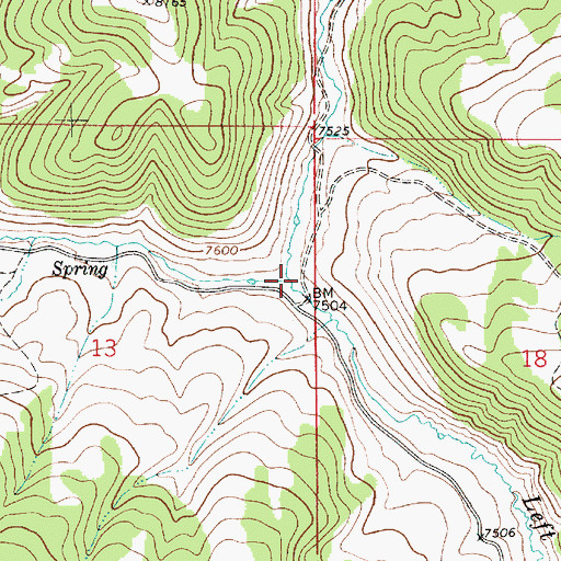 Topographic Map of Middle Fork White River, UT