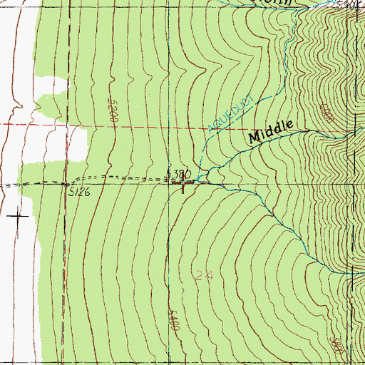 Topographic Map of Middle Lost Creek, UT