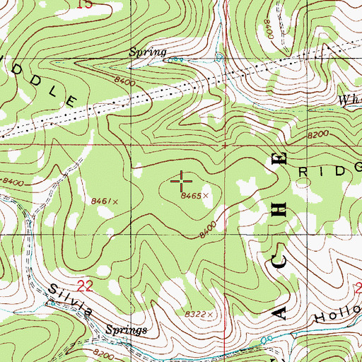 Topographic Map of Middle Ridge, UT