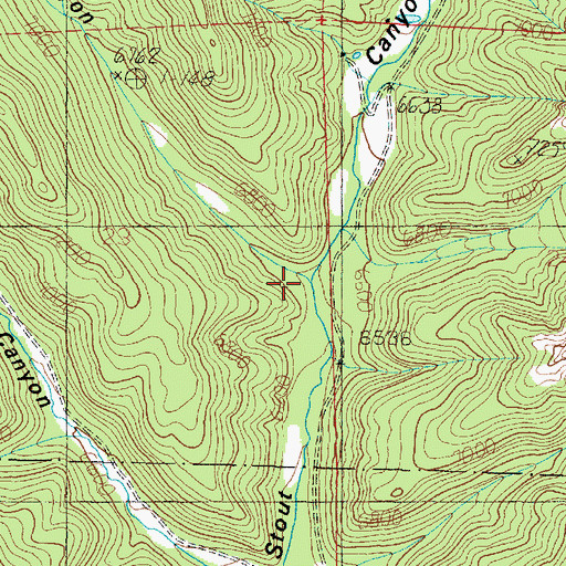 Topographic Map of Mile Canyon, UT