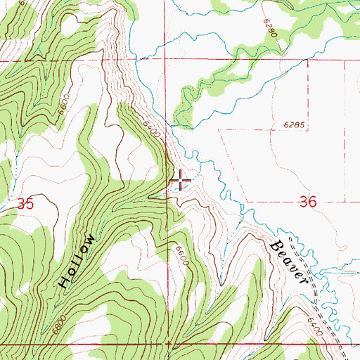 Topographic Map of Miles Hollow, UT