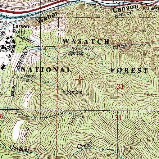 Topographic Map of Military Springs Reservation (historical), UT