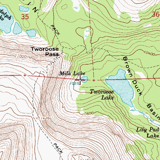 Topographic Map of Milk Lake, UT