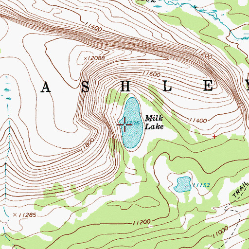 Topographic Map of Milk Lake, UT