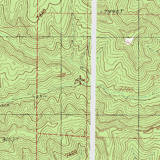 Topographic Map of Mill Canyon, UT