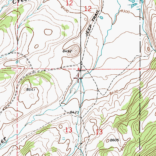 Topographic Map of Mill City Creek, UT