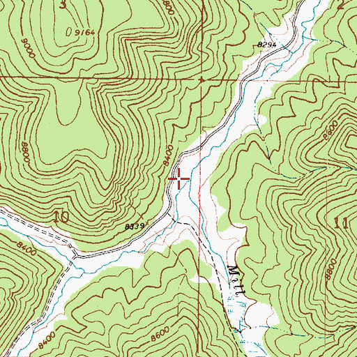 Topographic Map of Mill Creek, UT