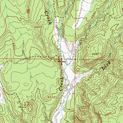 Topographic Map of Mill Creek, UT