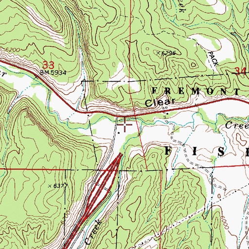 Topographic Map of Mill Creek, UT