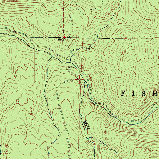 Topographic Map of Mill Creek, UT
