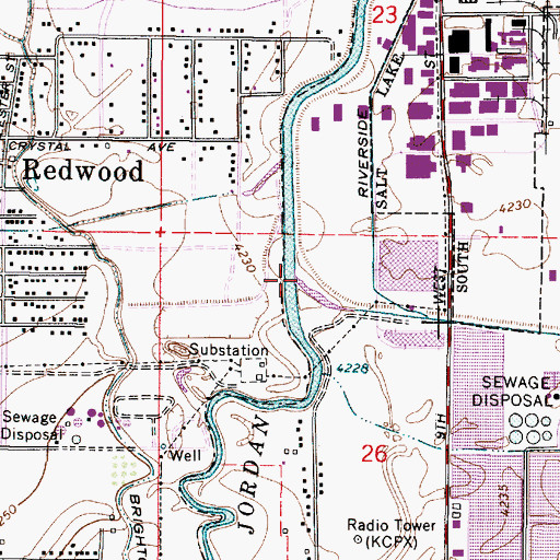 Topographic Map of Mill Creek, UT
