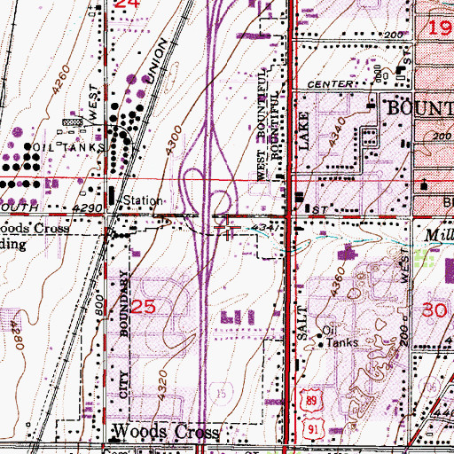 Topographic Map of Mill Creek, UT