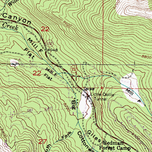 Topographic Map of Mill F East Fork, UT