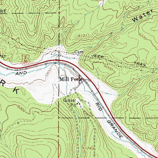 Topographic Map of Mill Fork, UT