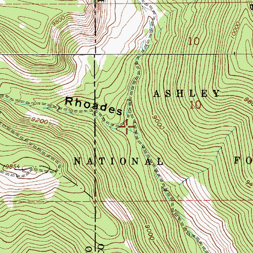 Topographic Map of Mill Fork, UT