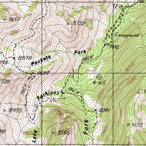 Topographic Map of Mill Fork, UT