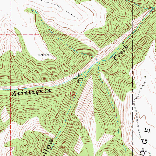 Topographic Map of Mill Hollow, UT