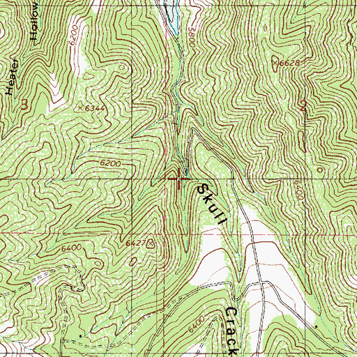Topographic Map of Mill Hollow, UT
